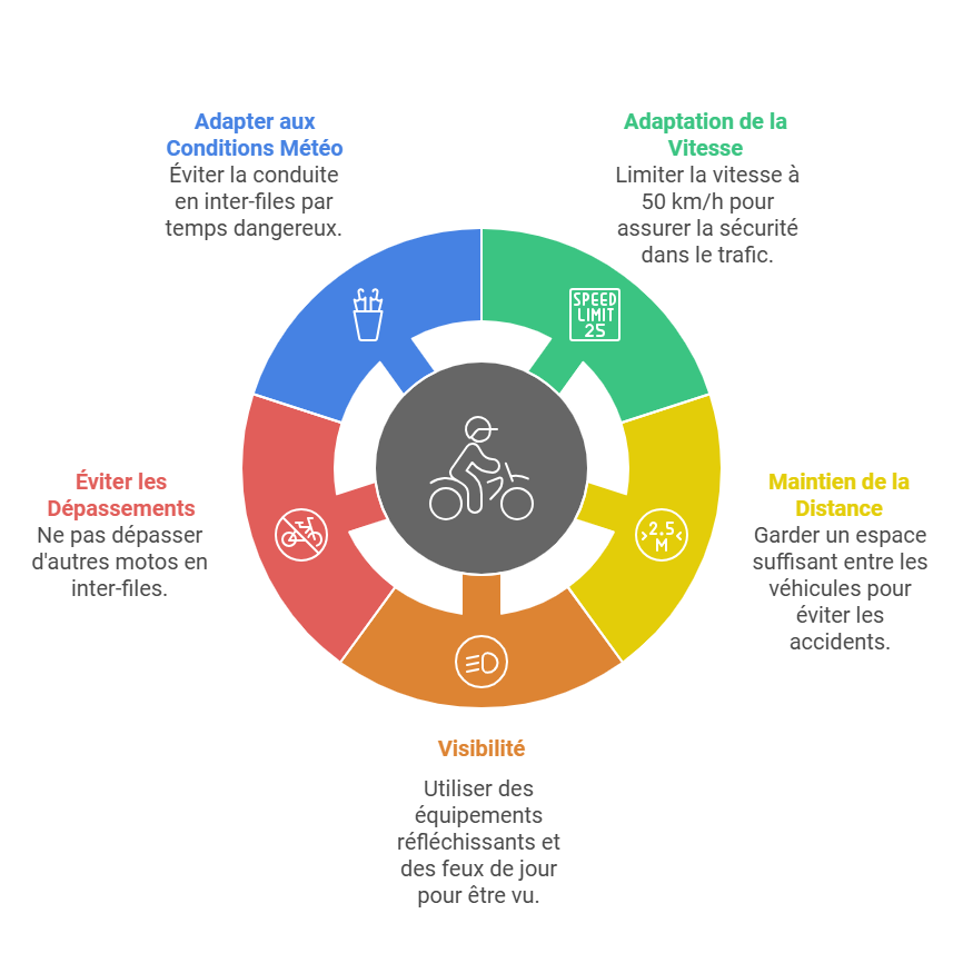 Infographie sur les bonnes pratiques pour les motards