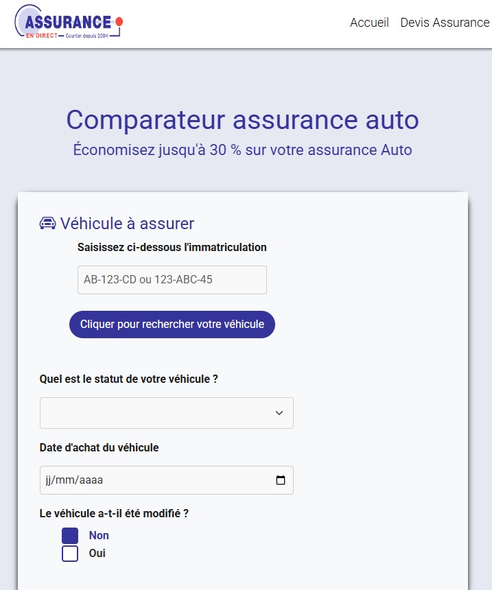 Comparateur assurance auto d'Assurance en Direct