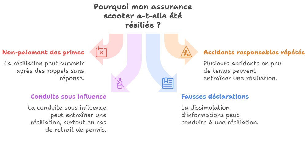 Raison et motif de résiliation de contrat d'assurance scooter par l'assureur